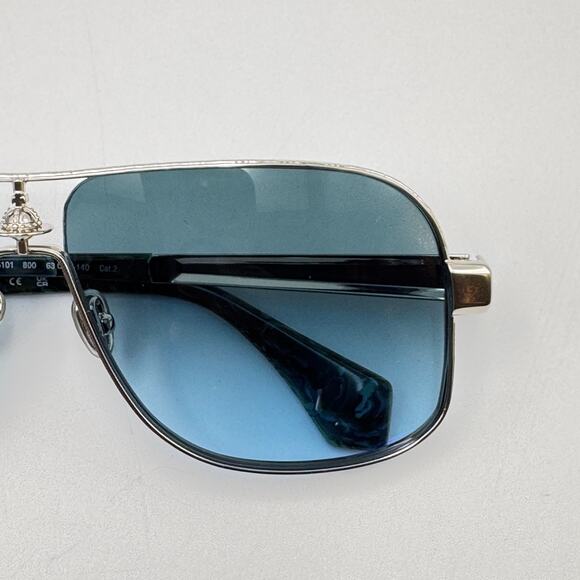 Vivienne Westwood Sunglasses Keith VW5101 800 Silver Aviator Gradient Lens 63mm main image 14